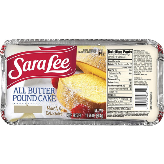 DULCE SARA LEE POUND CAKE 10.75 OZ