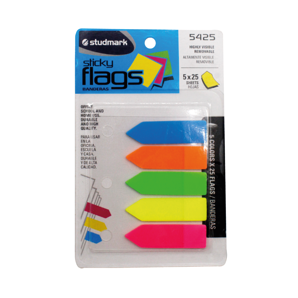 BANDERITAS STUDMARK FLECHAS 5 COLORES
