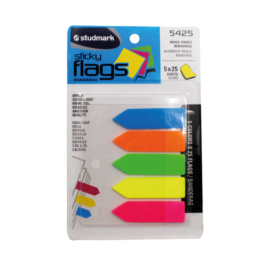 BANDERITAS STUDMARK FLECHAS 5 COLORES