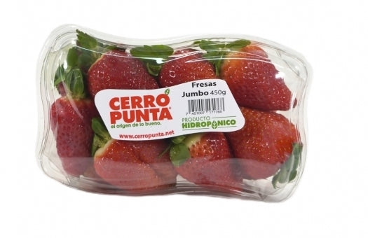 CANASTA DE FRESAS JUMBO CERRO PUNTA 450 GRAMOS