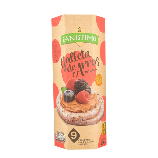 GALLETAS DE ARROZ SALMAS SANISSIMO INTEGRAL 10 PAQ 120 G