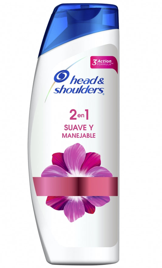 SHAMPOO HEAD & SHOULDERS 2 EN 1 SUAVE Y MANEJABLE 375 ML