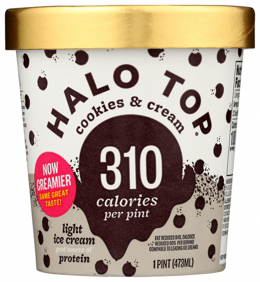 HELADO HALO COOKIES & CREAM 473 ML