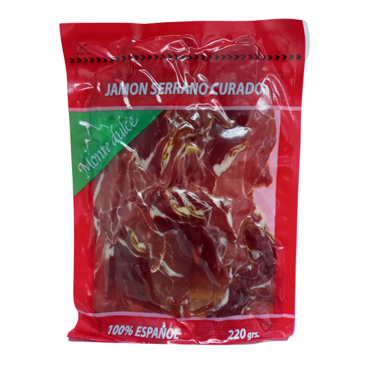 JAMON SERRANO CURADO MONTE DULCE 220 GR