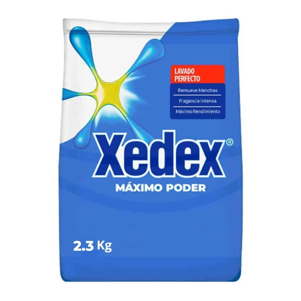 DETERGENTE EN POLVO XEDEX MAXIMO PODER LIMPIEZA ACTIVA 2.3 KG