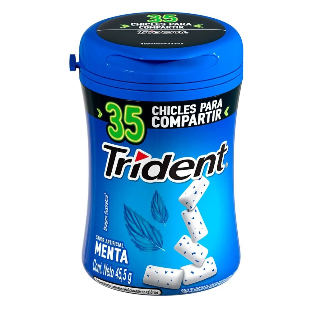 CHICLE TRIDENT MENTA BOT 35 UND