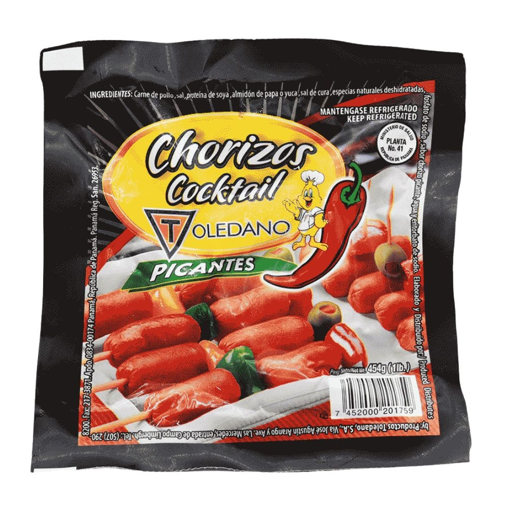 CHORIZOS COCKTAIL PICANTE TOLEDANO 454 GR