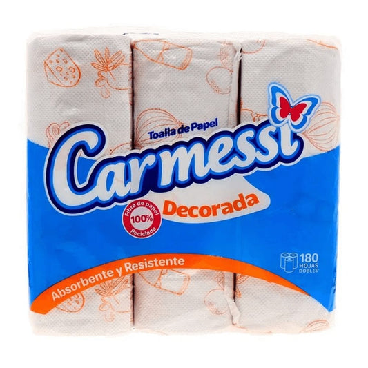 PAPEL TOALLA DECORADA CARMESSI 3 UND