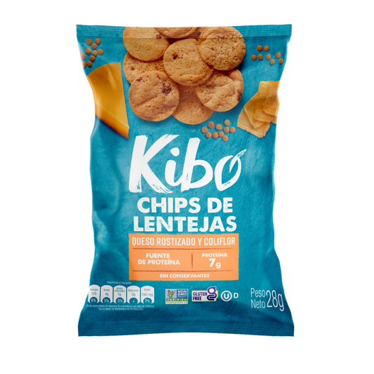 KIBO CHIPS DE LENTEJAS CON QUESO ROSTIZADO Y COLIFLOR 1 OZ