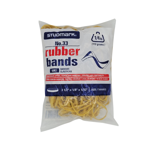 PACK DE LIGAS #33 1/4 LB TAMAÑO 3 1/2” X 1/8” X 1/32” STUDMARK