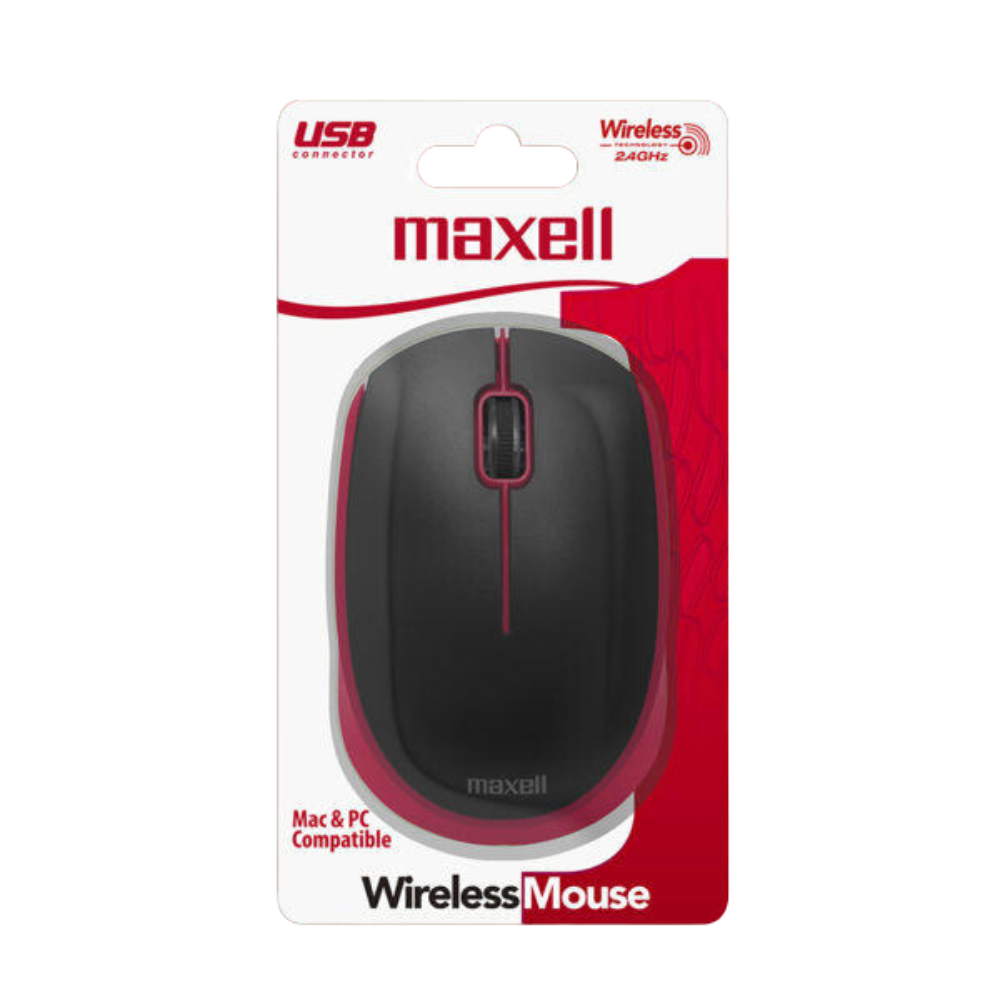 MOUSE INALAMBRICO ROJO MAXELL 1 UND