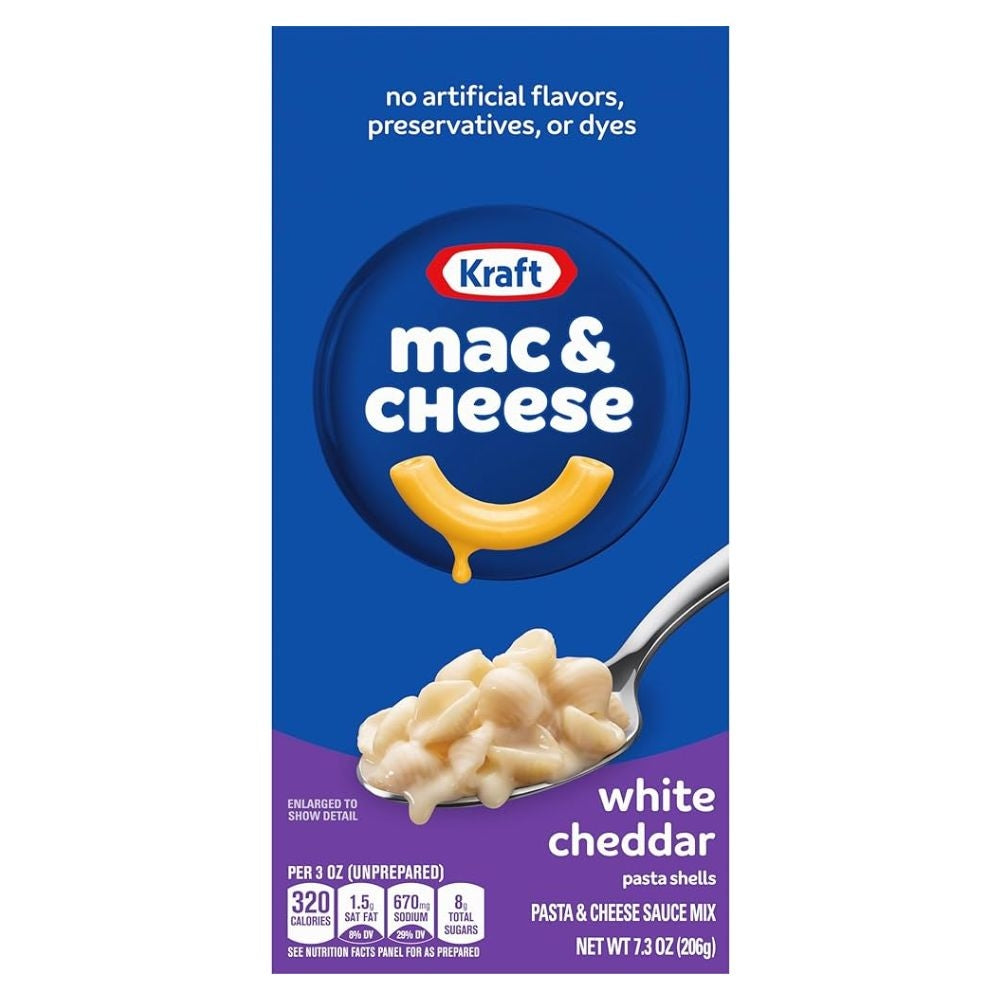 PASTA KRAFT MAC & CHEESE WHITE CHEDDAR 7.3 OZ
