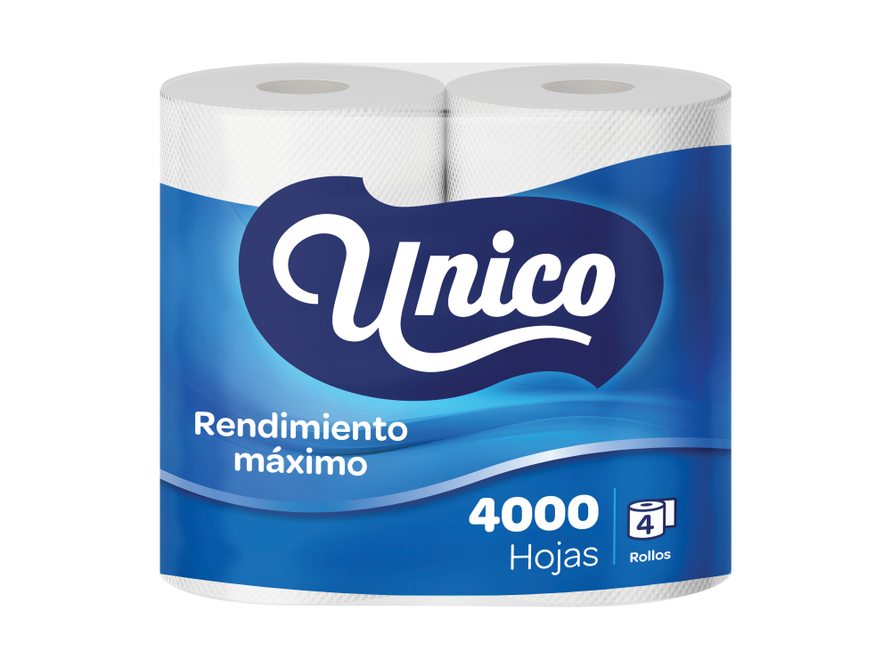 PAPEL HIGIENICO UNICO 4000H 4 ROLLOS