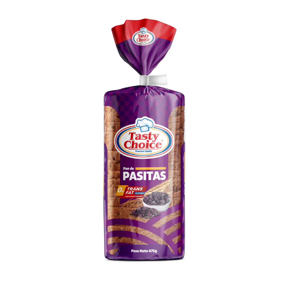 PAN DE MOLDE TASTY CHOICE PASITAS 475 G