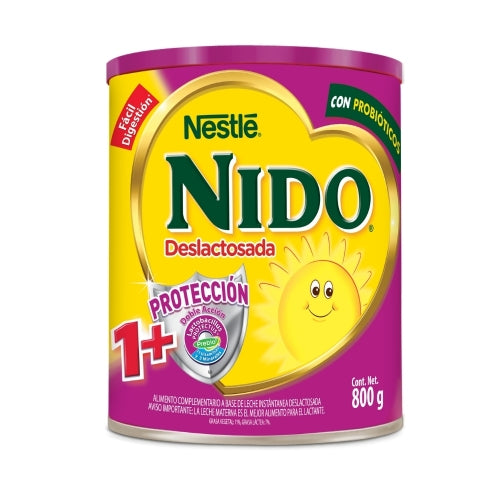 NESTLE NIDO 1+ DESLACTOSADA  ALIMENTO COMPLEMENTARIO A BASE DE LECHE INSTANTANEA LATA 800G