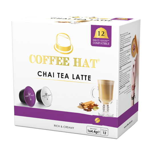 CAFE CHAI TEA LATTE COFFEE HAT 12 CAPSULAS
