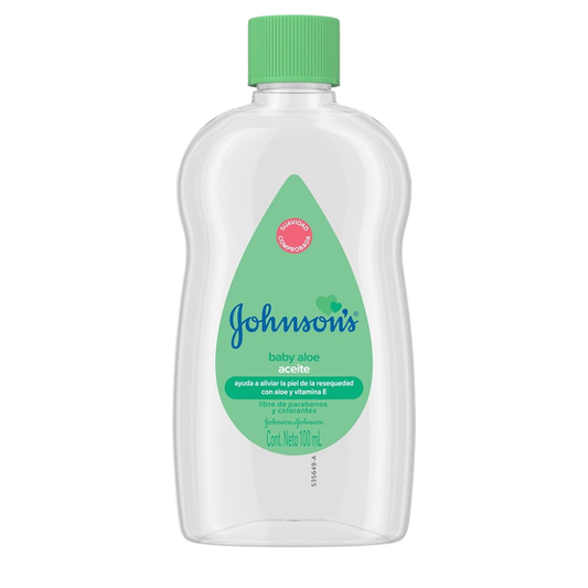 ACEITE PARA BEBE ALOE Y VITAMINA E JOHNSONS 100 ML