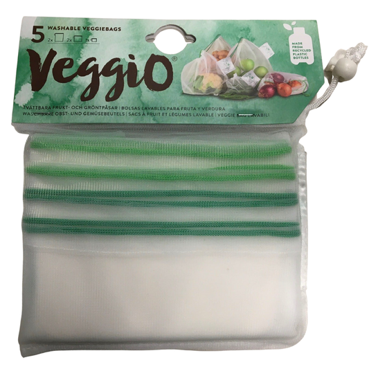 BOLSAS REUTILIZABLES PARA VEGETALES VEGGIO - 5 UND