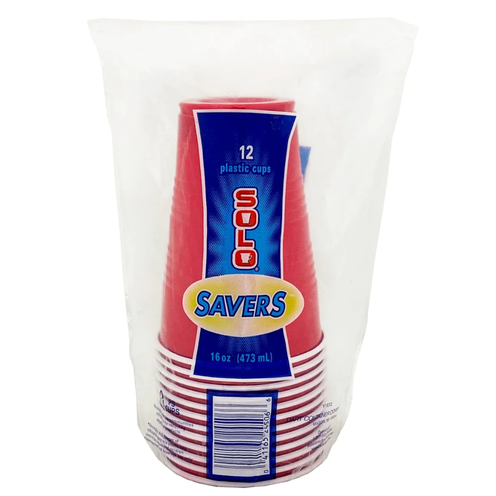 VASO ROJO SOLO CUP 16 OZ 12 UND