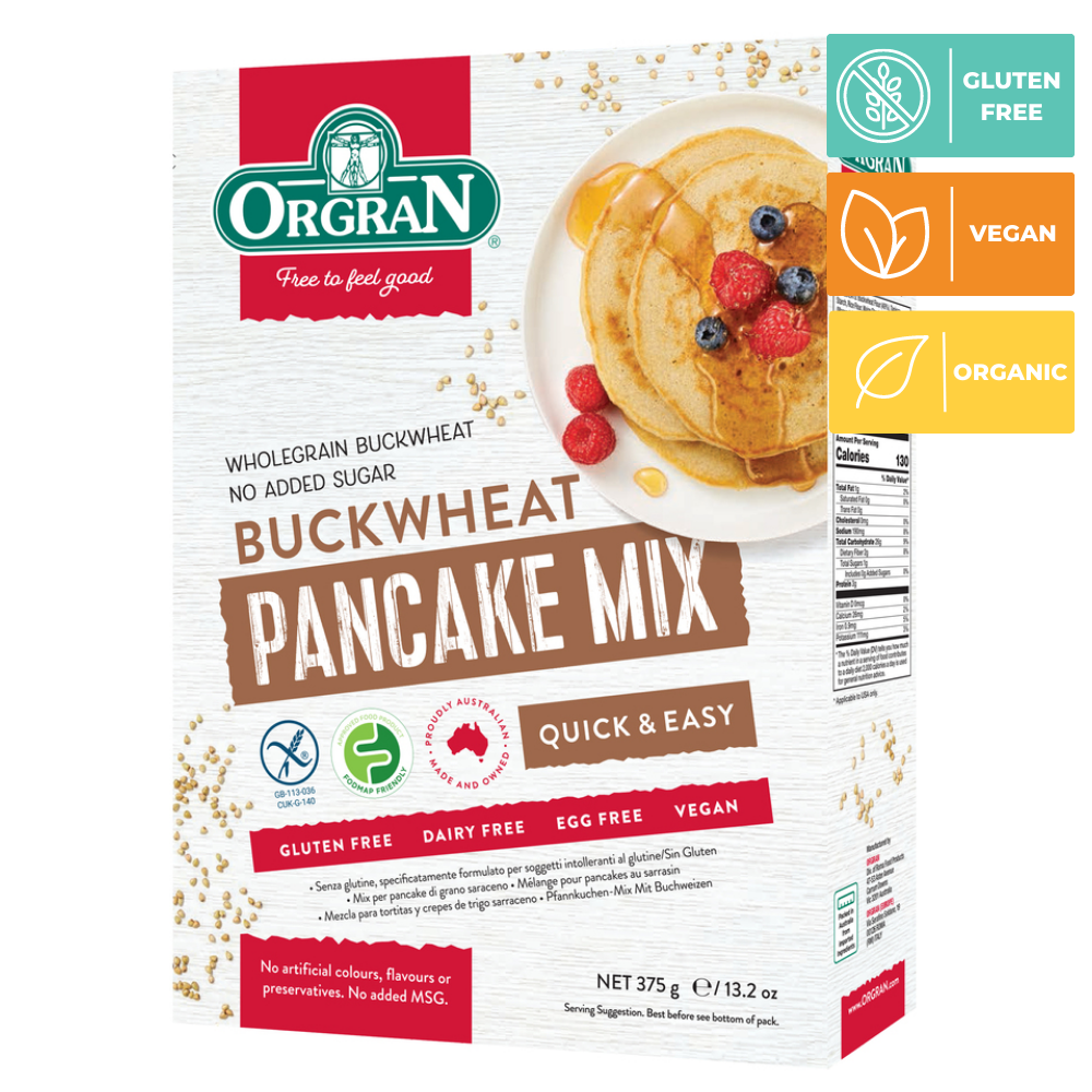 PANCAKE MIX TRIGO SARRACENO ORGRAN 375 GR