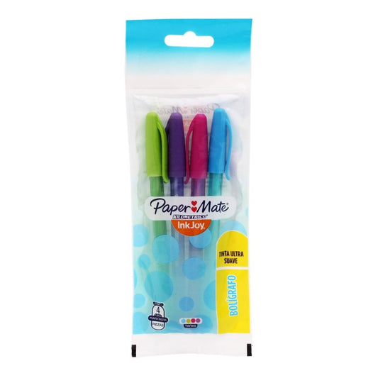 BOLIGRAFOS PAPER MATE INK JOY BOLSA SURTIDA 4UND