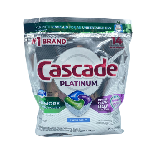 PODS PARA LAVAR PLATOS CASCADE FRESH SCENT 14 UNIDADES