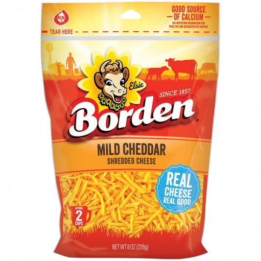 QUESO BORDEN MILD CHEDDAR REGULAR CUT