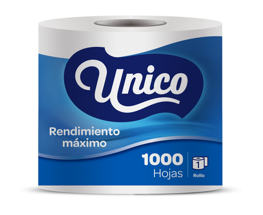 PAPEL HIGIENICO UNICO 1000 HOJAS 1 ROLLO