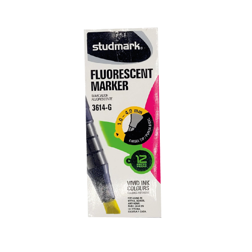 RESALTADOR STUDMARK AMARILLO - CAJA 12 PIEZAS