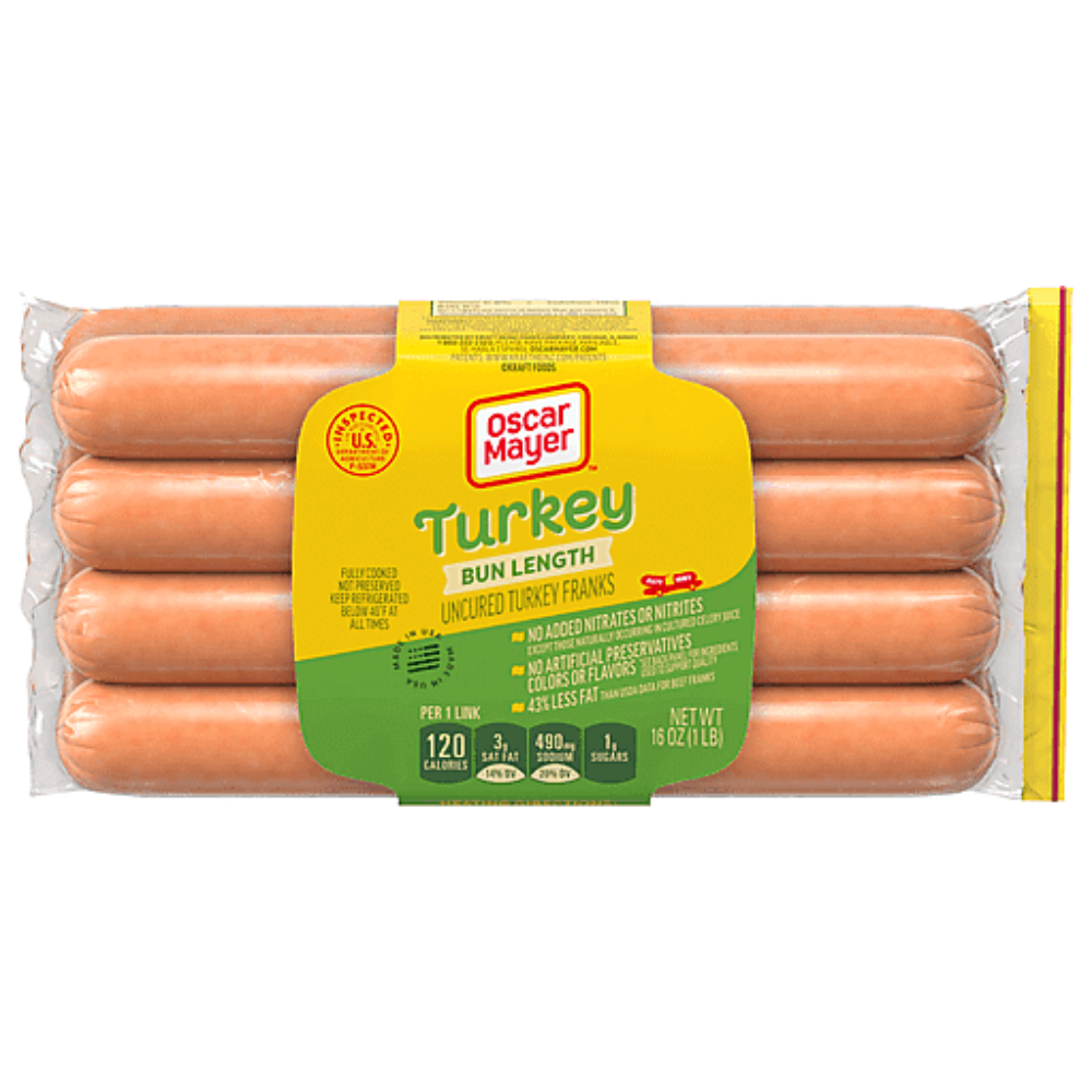 SALCHICHA DE PAVO FRANKS LARGAS OSCAR MAYER 16 OZ