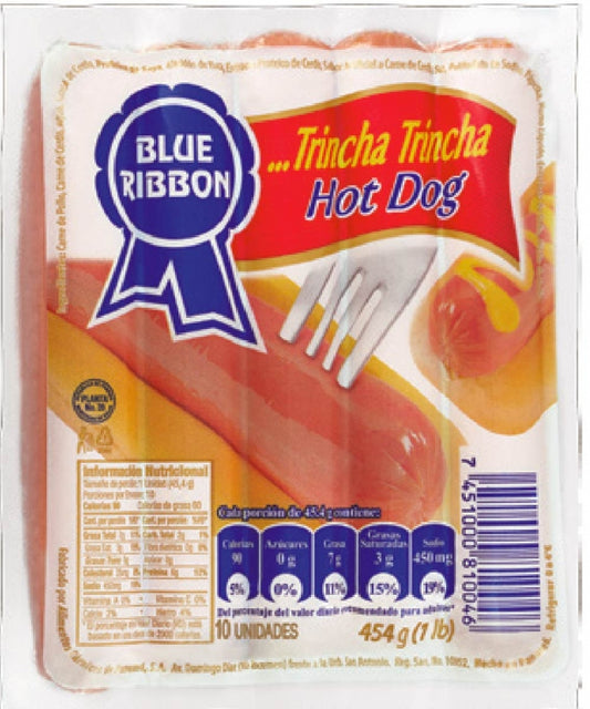SALCHICHA BLUE RIBBON TRINCHA TRINCHA  HOT DOG 1 LB