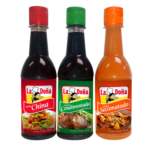 SALSAS DE COCINA LA DOÑA 3 PACK 10.5 OZ