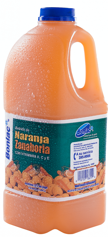 BEBIDA BONLAC DE NARANJA ZANAHORIA 1/2 GALON