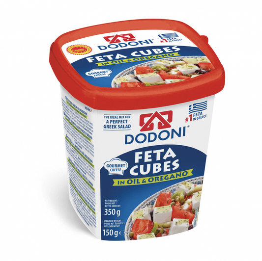 QUESO FETA EN CUBO DODONI EN ACEITE Y OREGANO 150 G
