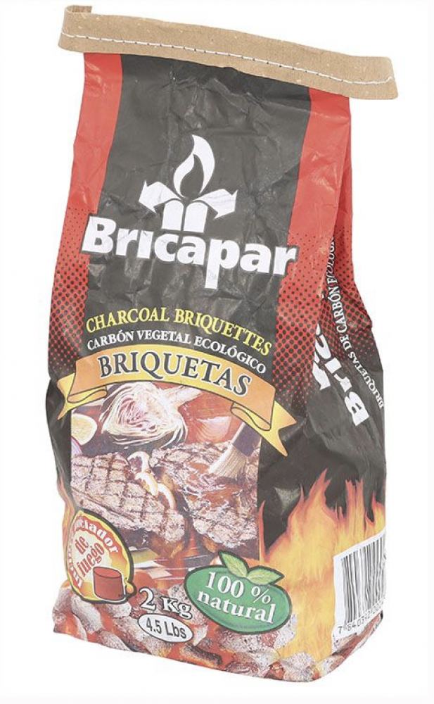 CARBON VEGETAL ECOLOGICO BRICAPAR 2 KG