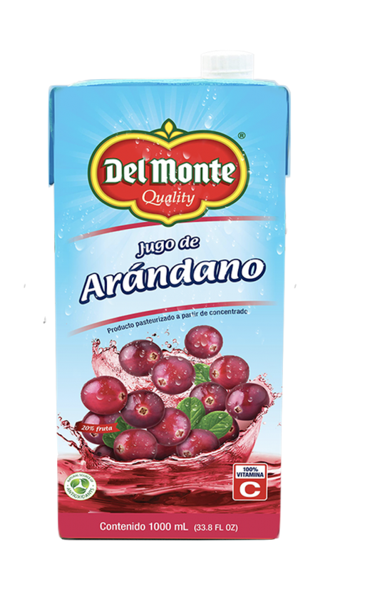 BEBIDA DEL MONTE CRANBERRY 1000 ML