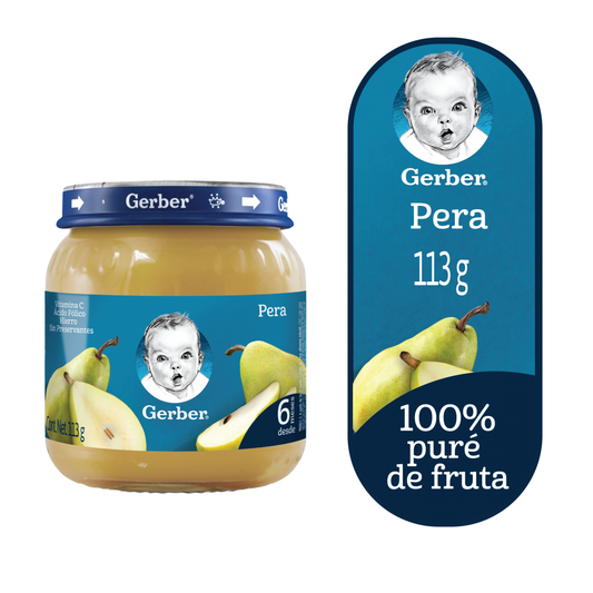 GERBER COLADO PERA FRASCO 113 GR