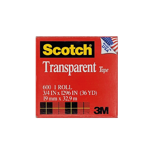 TAPE SCOTCH 3M # 600 3/4 X 36YD