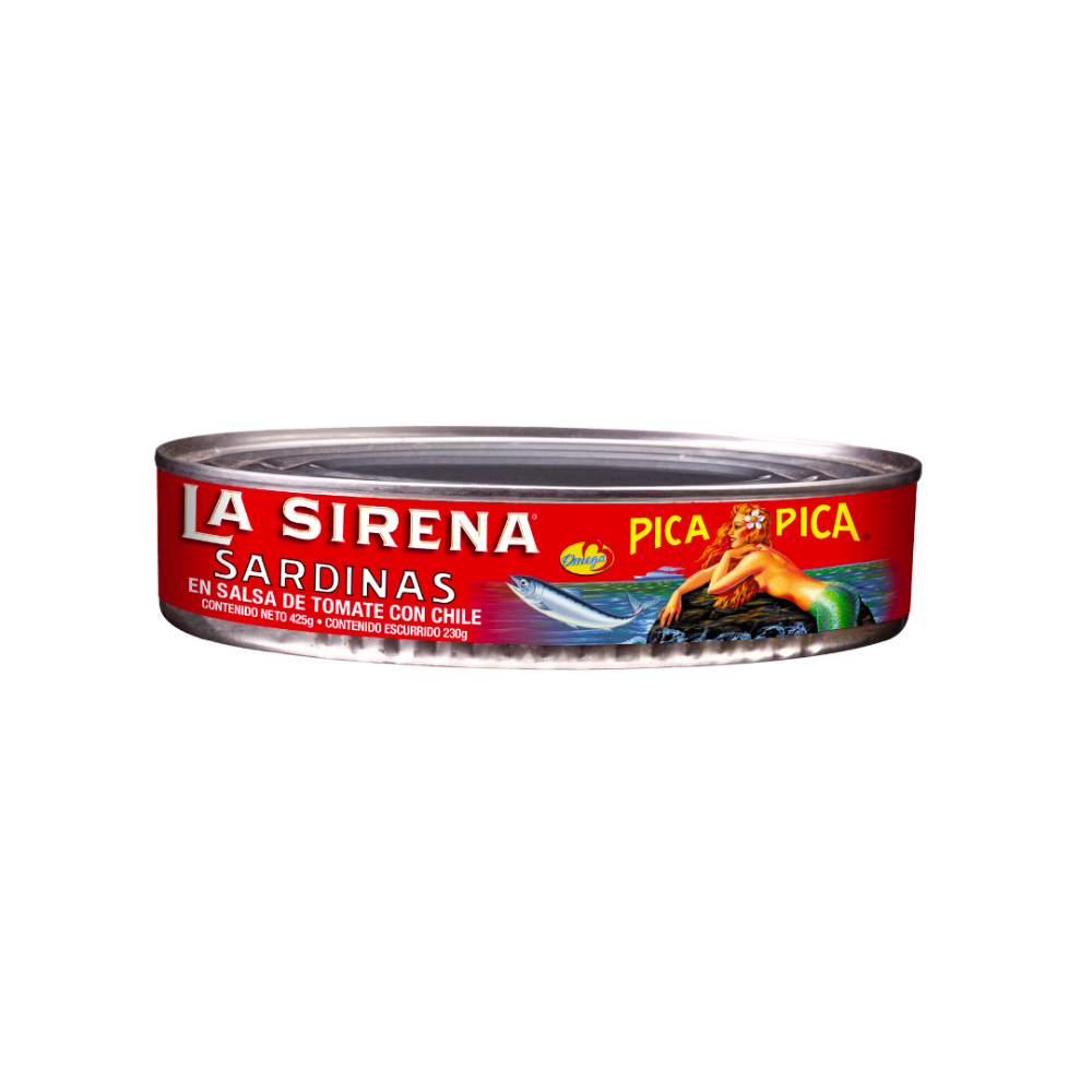 SARDINA EN SALSA DE TOMATE LA SIRENA PICANTE OVALADA 425 GR