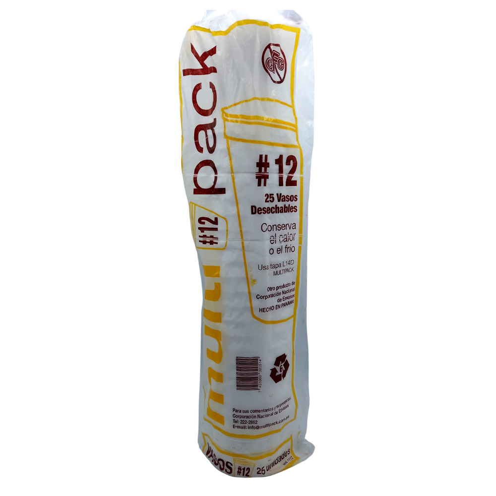 VASO DE FOAM # 12 OZ MULTIPACK - 25 UND