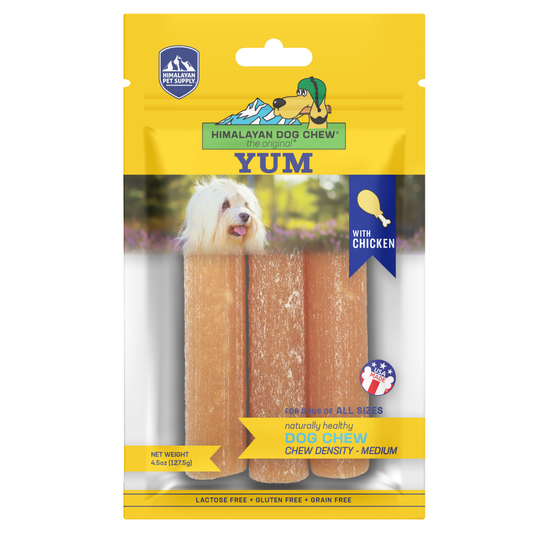 HIMALAYAN SNACKS PARA PERRO YAKY YUM DE POLLO 3 UND 4.5 OZ